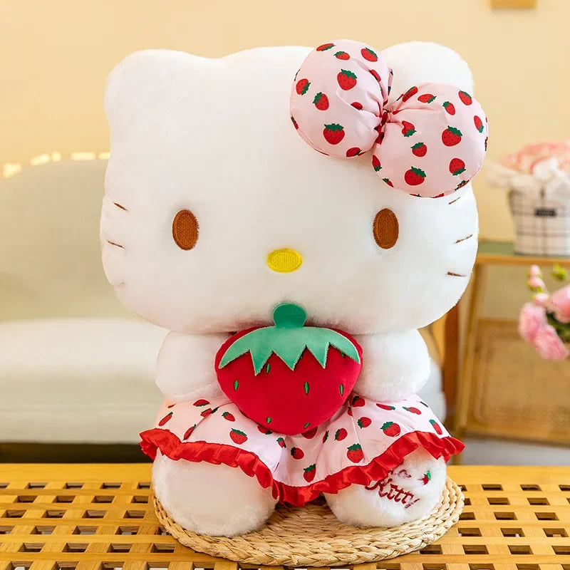 22-35cm Hello Kitty Anime Cartoon Cute Stuffed Toys Sanrio Plushier Soft Pillow Birthday Gifts For Girls Kawaii Pendant Dolls