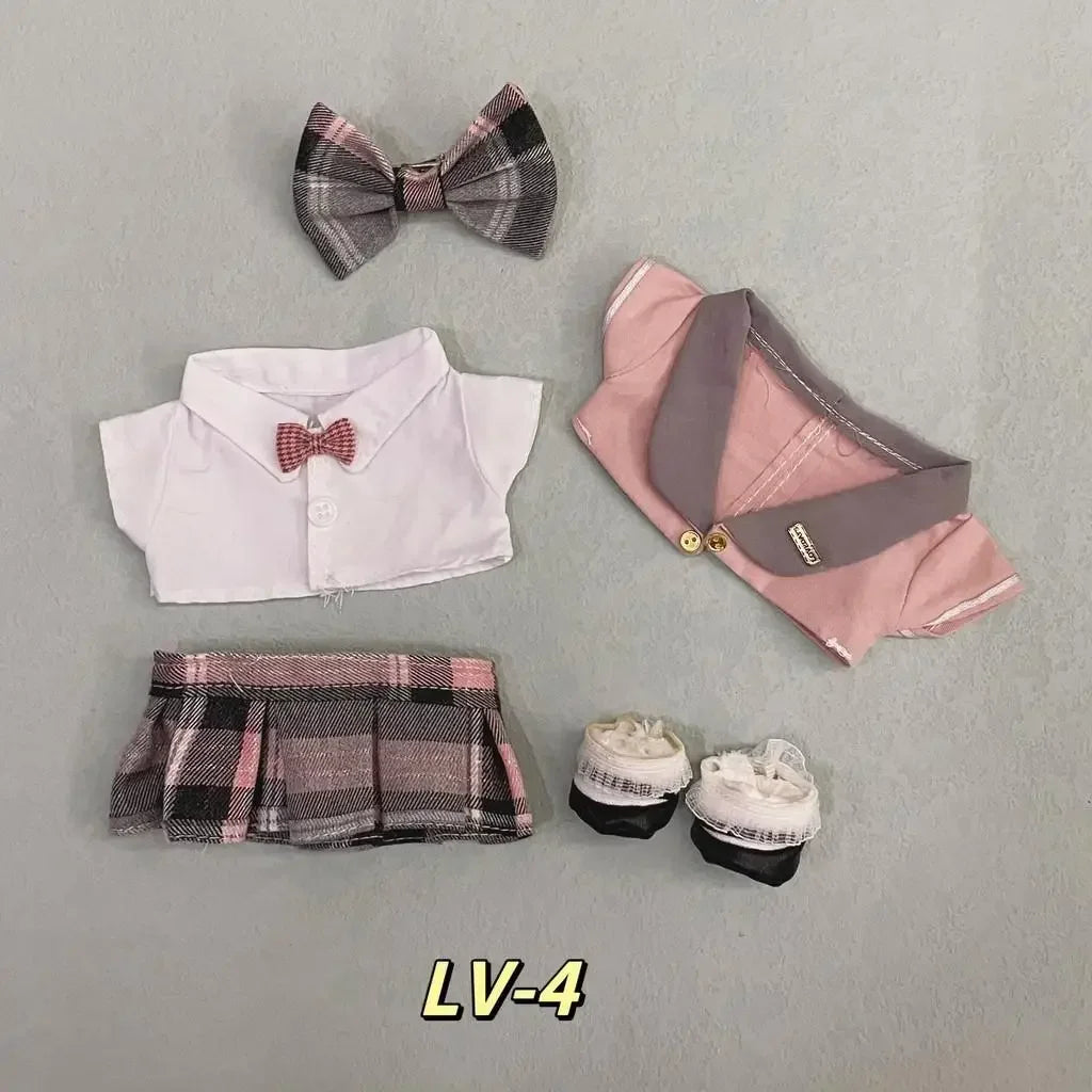 Doll dress up Lolita maid cute princess small skirt casual suit for Baby Three V3/ 20cm cotton doll clothes no doll