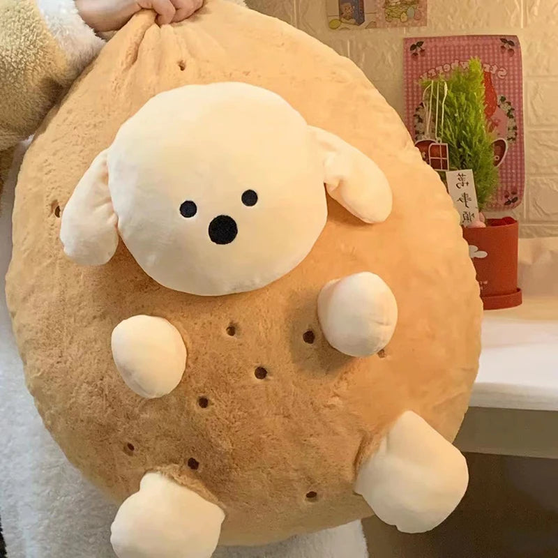 MINISO Potato Puppy Creative Stuffed Animals Plush Doll Funny Earth Dog Doll Sleeping Pillow Kawaii Brithday Souvenir For Friend