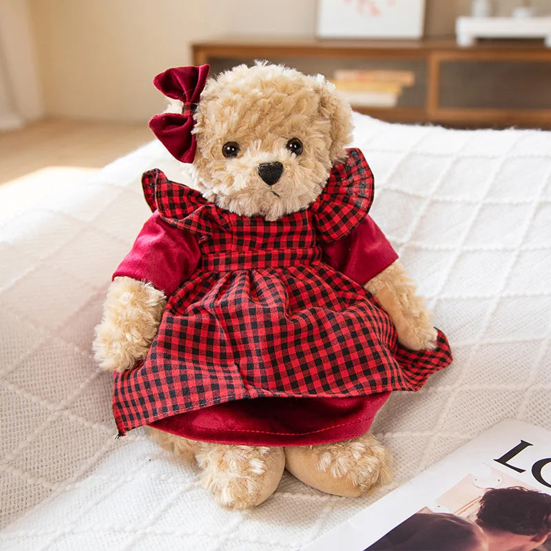 1pc 40cm Lovely Teddy Bear Wearing Skirt Plush Toys Stuffed Dolls Toy Kids Baby Girls Children Girl Birthday Christmas Present