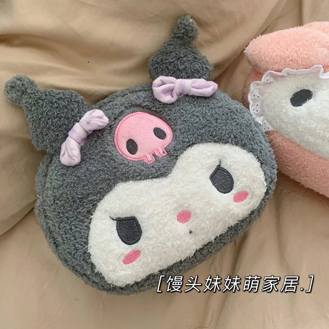 Lovely Japanese Style Kuromi My Melody Cosmetic Case Cosmetic Bag Lolita Shoulder Bag Handbag Plush Bag Cute Gifts For Girl