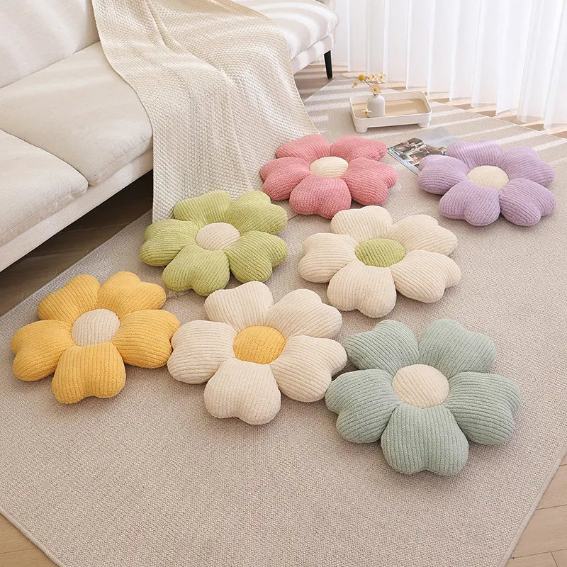 65cm Colorful Cherry Petal Plush Pillow Stuffed Plant Flower Plushie Cushion Girl's Living Bedroom Home Decorative Pillows