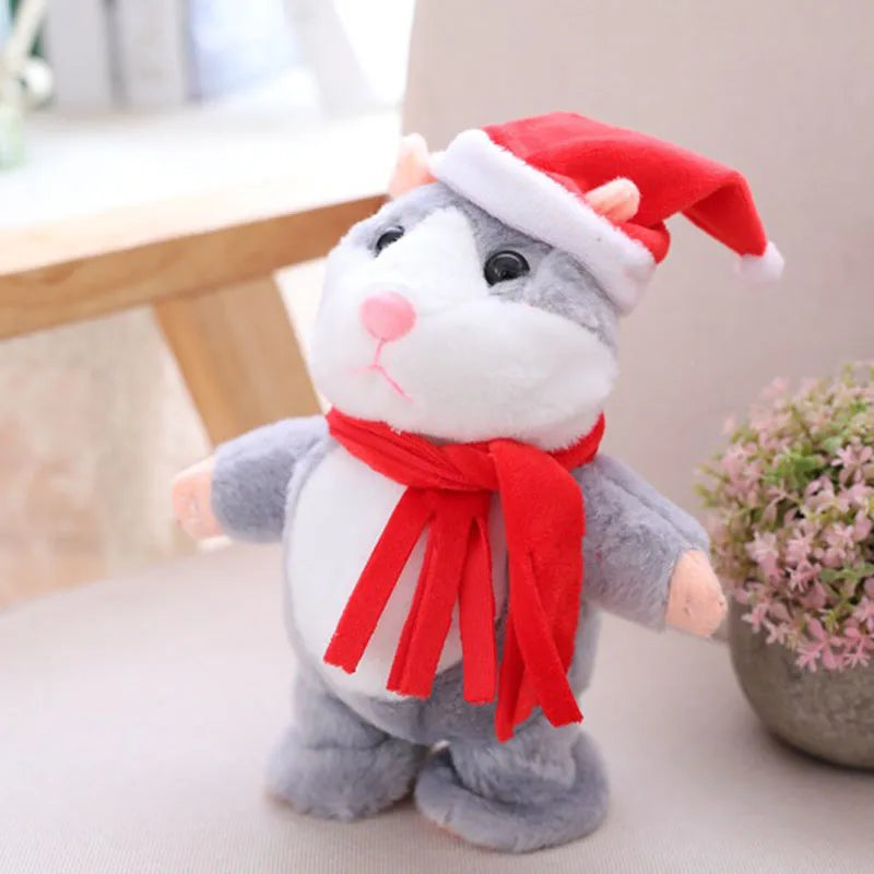 Talking Hamster Plush Toys Speak Talk Sound Record Repeat Stuffed Plush Animal Kawaii Hamster Toy for Children Kid Xmas Gift