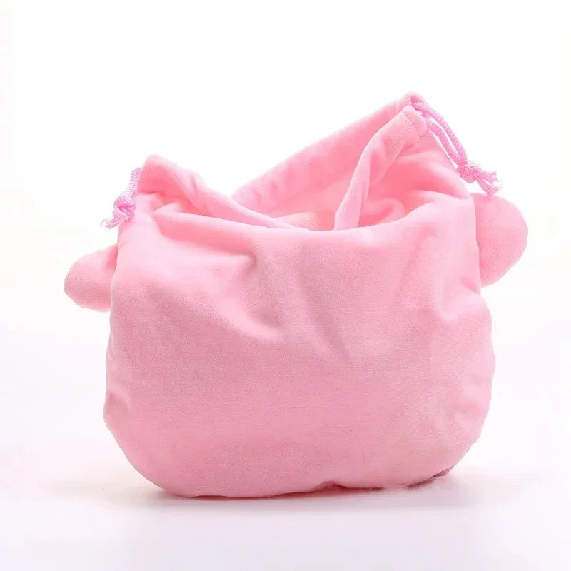 Star Kirby Storage Bag Plush Cosmetic Bag Cute Plush Toy Portable Drawstring Pocket Kawaii Kirby Cartoon Pink Coin Purse Gift