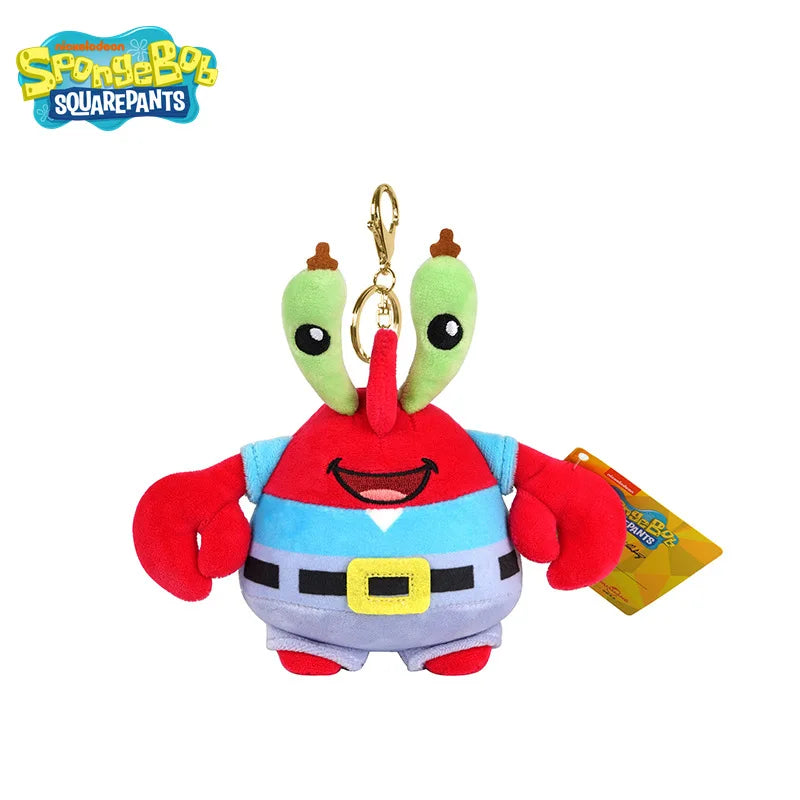 Genuine Spongebob Squarepants Patrick Star Squidward Eugene H. Krabs Gary Stuffed Plush Toy Pendant Keychain Kids Birthday Gift