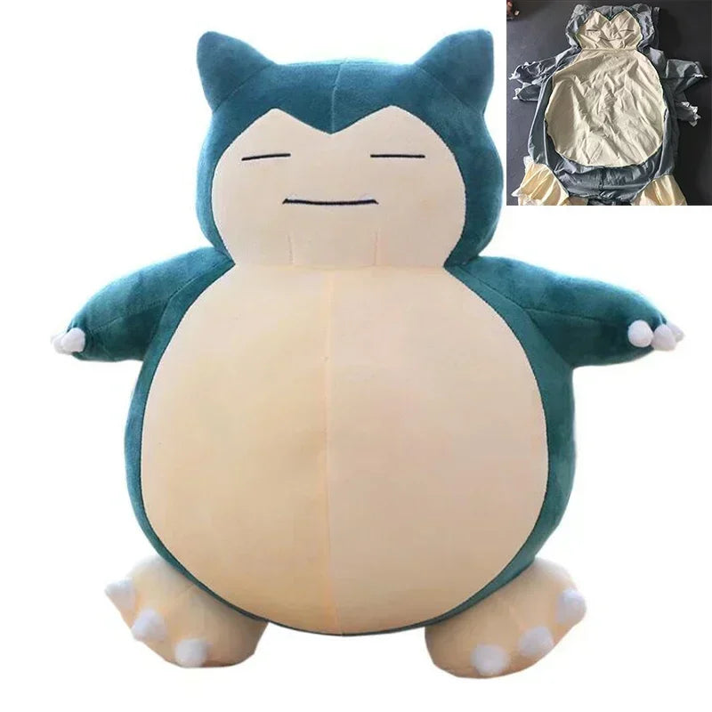 200cm Giant Snorlax Skin Plush Toy Cover Anime Pocket Plushies Pillow Cartoon Soft  Case with Zipper Peluche Children Home