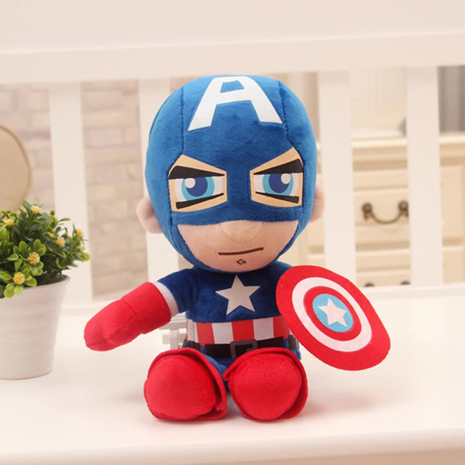 27-32cm Man Spidermaned Plush Toys Movie Dolls Marvel Avengers Soft Stuffed Hero Captain America Iron Christmas Gifts for Kids