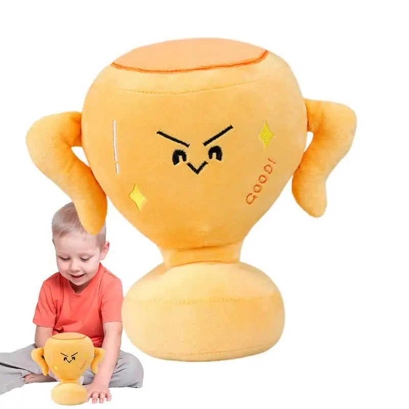 Trophy Stuffed Toy Cartoon Stuffed Pillow Funny Home Decor Comforting Doll Soft Accompanying Pillow Plush For Kids Boys Girls