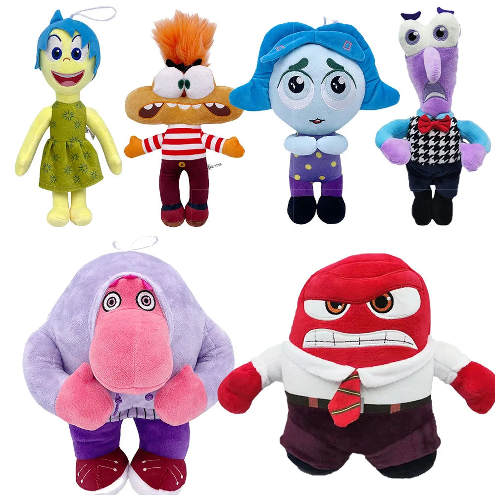 Inside Out 2 Plush Dolls Inside Out Plush Toy Cute Cartoon Plushie Doll Soft Stuffed Anime Periphery Toys Kids Birthday Gifts