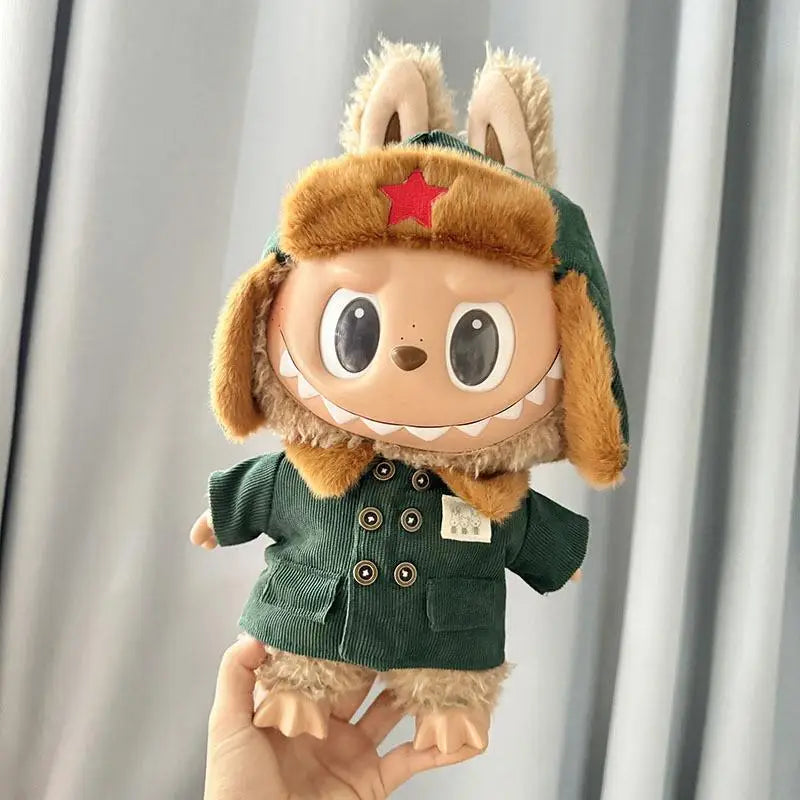 For 38 Cm Labubu plush doll clothes outfit doll MOKOKO coat rabbit ear strap skirt set  Accessories Cute Decoration