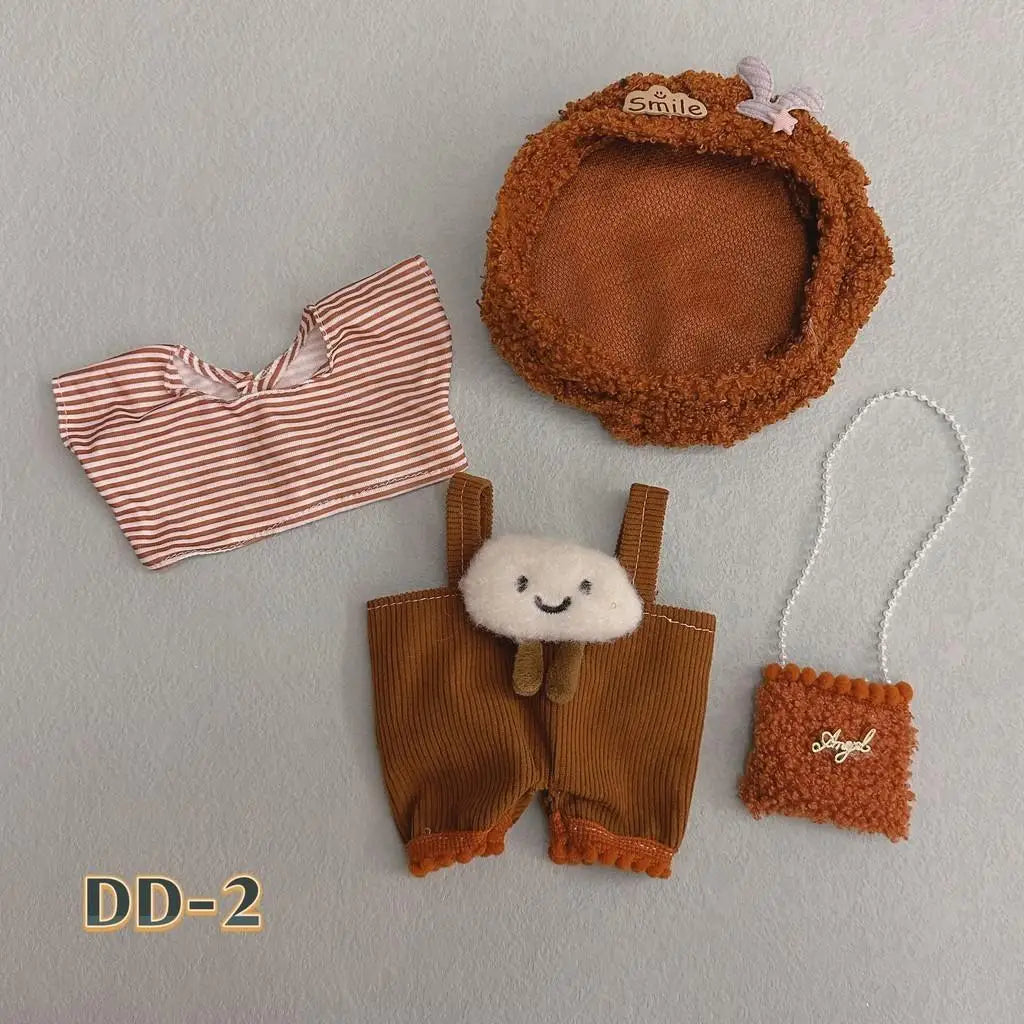 20cm Baby Clothes Cotton Doll Plush Doll Clothes Accessories Clothes Replacement Cute Doll Set Skirt