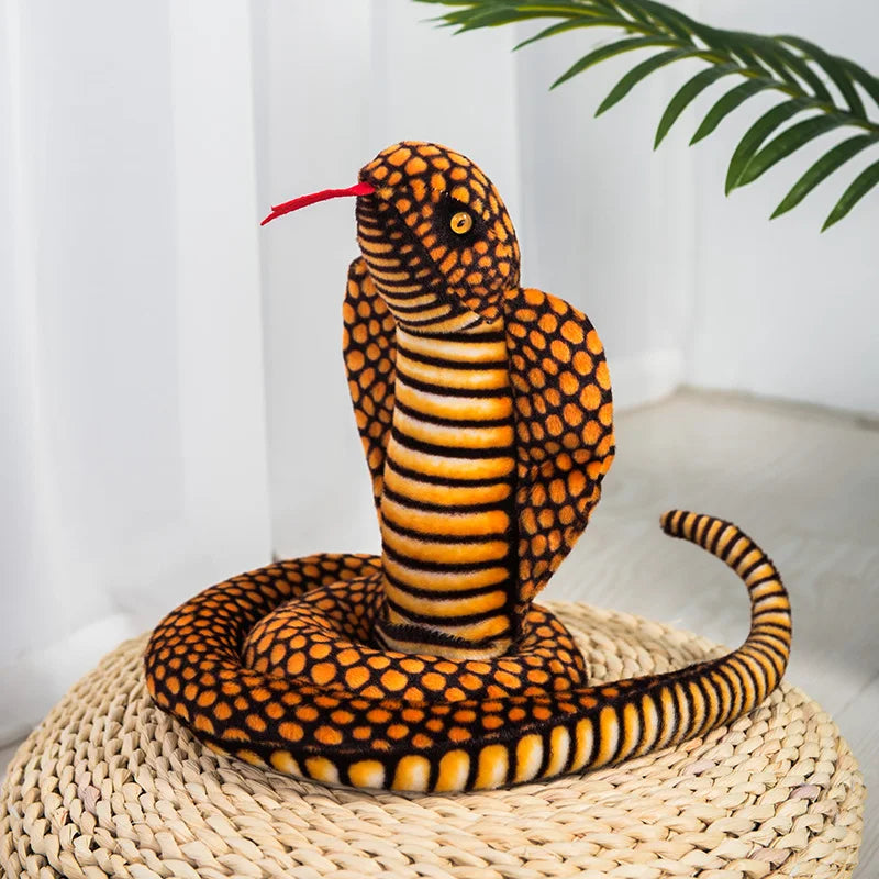 1pc 110/130cm Simulation Cobra and Python Snake Plush Toy Soft Stuffed Zodiac Dolls Funny Gift for Children Kids Party Toys