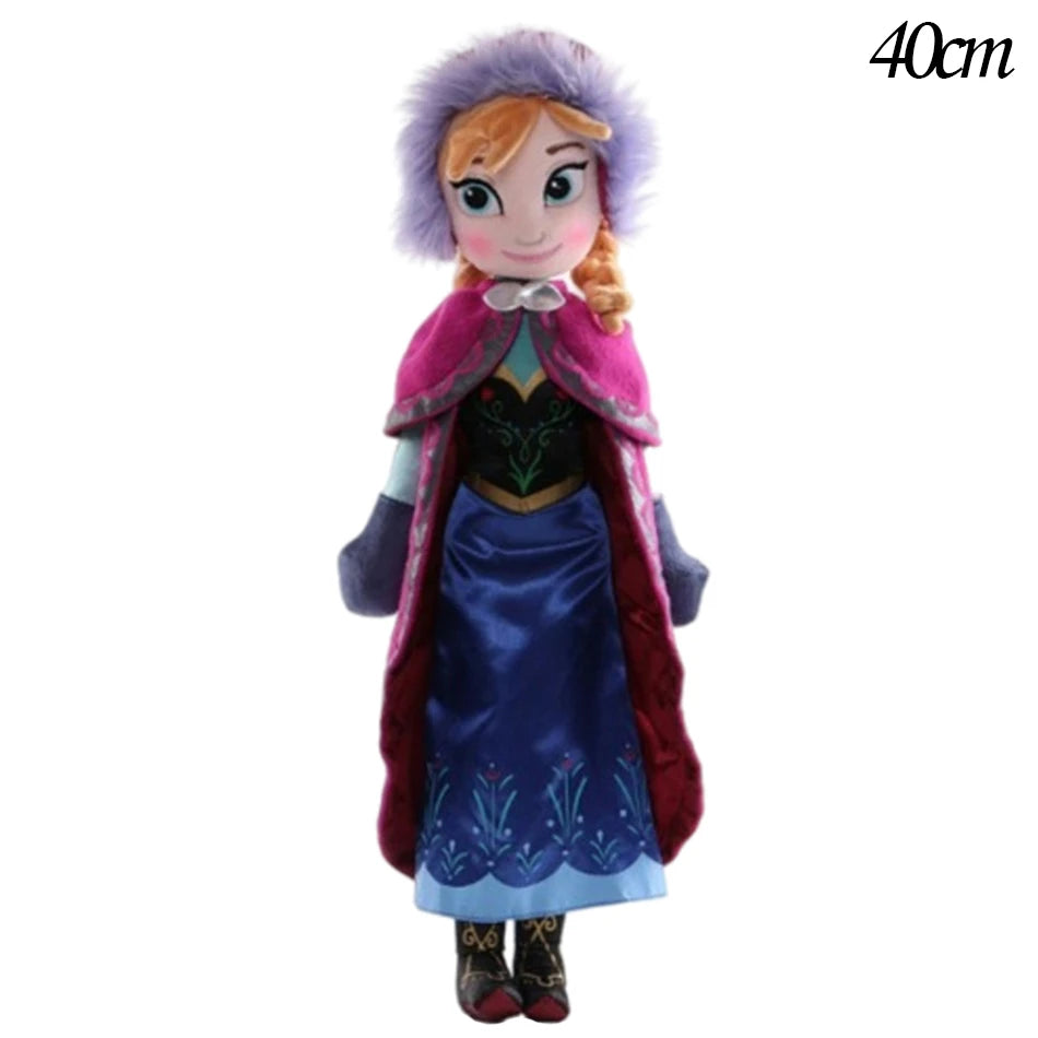 Anime Frozen The Plush Princess Anna Kawaii Doll Snow Queen Princess Anna Elsa Soft Stuffed Toys Gifts For Girls Birthday Kids