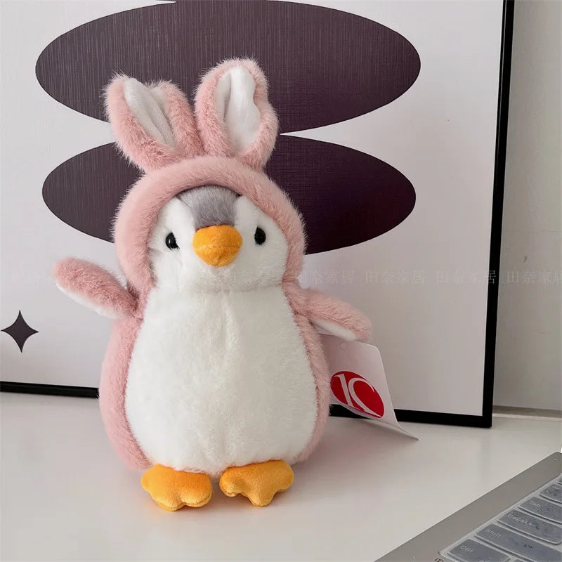 18cm Lovely Penguin Plush Toy Cute Furry Penguin Cosplay Unicorn Dinosaur Rabbit Doll Soft Plushies Birthday Gifts Girl