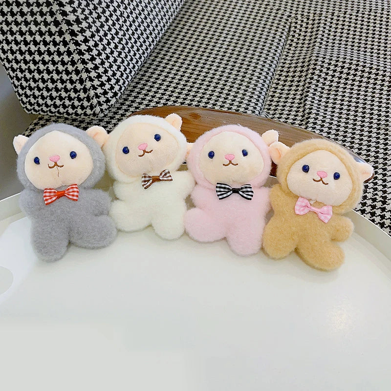 Cute Cartoon Lamb Plush Keychain Creative Kawaii Plush Doll Keychain Pendant Fashion Backpack Decoration Accessories Gifts