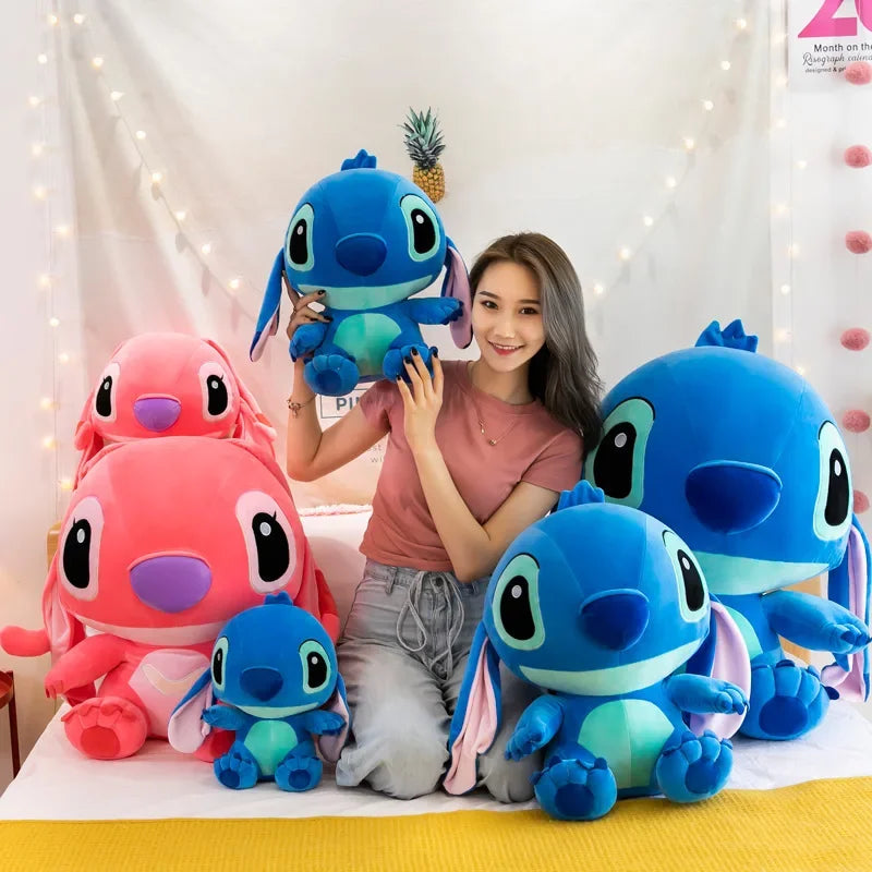 Giant Disney Lilo & Stitch Couple Plush Models Cartoon Stitch Stuffed Plush Anime Plush Baby Toys Stitch Toy Kawaii Kids Gift