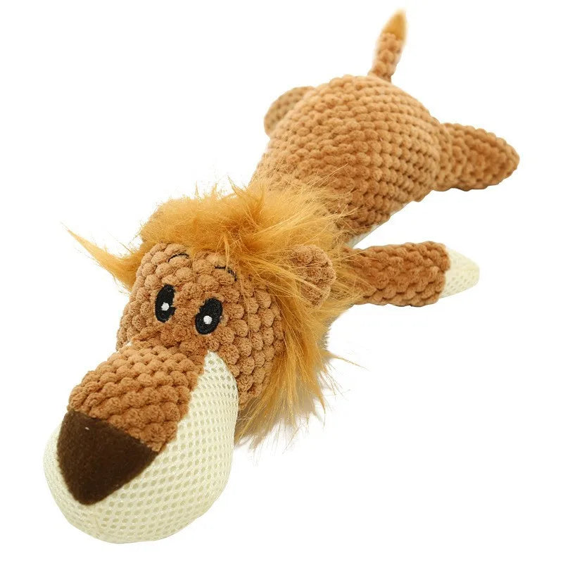 Pet dog toys, plush, bite resistant, sound making, animal flooring, monkey, elephant, rhinoceros toys, pet supplies