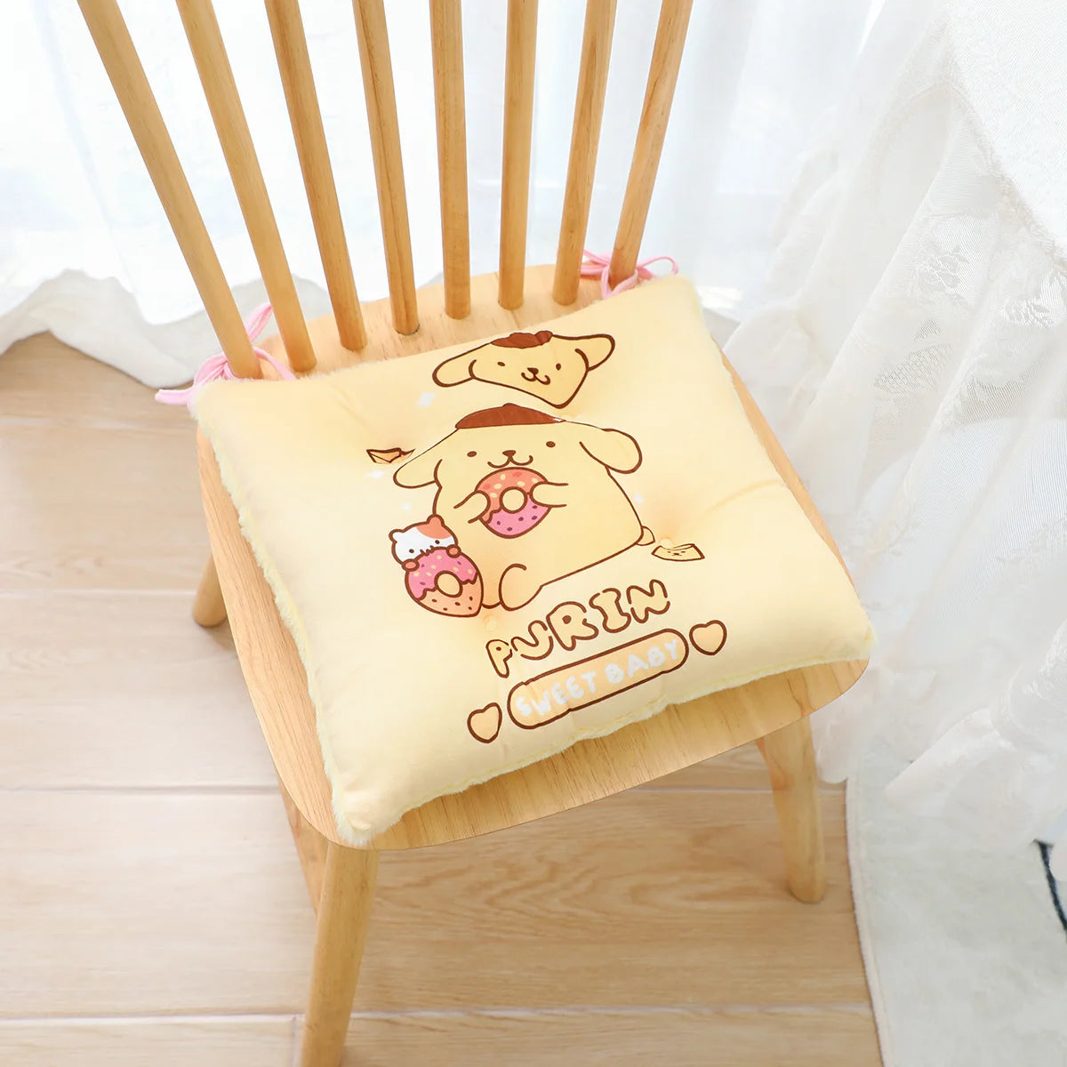 Anime Sanrio Kuromi Hello Kitty Plush Pillow Soft Cartoon Pom Pom Purin Pochacco Cinnamoroll Home Plush Cushion Gifts For Girl