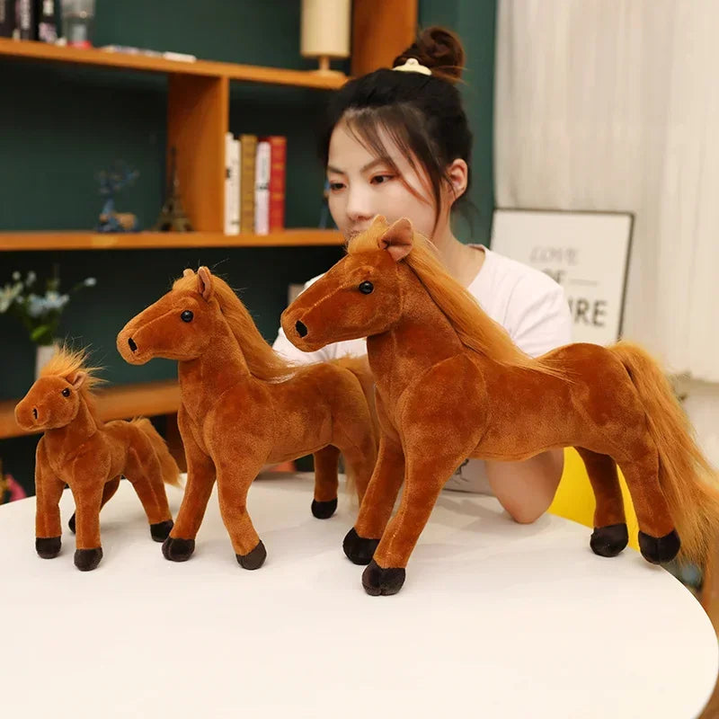 20/30/40cm New White Black Brown Yellow Horse Plush Animal Stuffed Toys Simulation Stuffed Pillow Soft Creative Hot Sale Gift