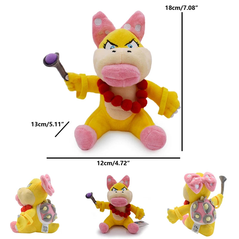 super Mario Bros Plush Toys Wonder Bowser Jr Meowser Lemmy Iggy Bowser Anime Stuffed Cartoon Peluche Dolls Kids Gifts