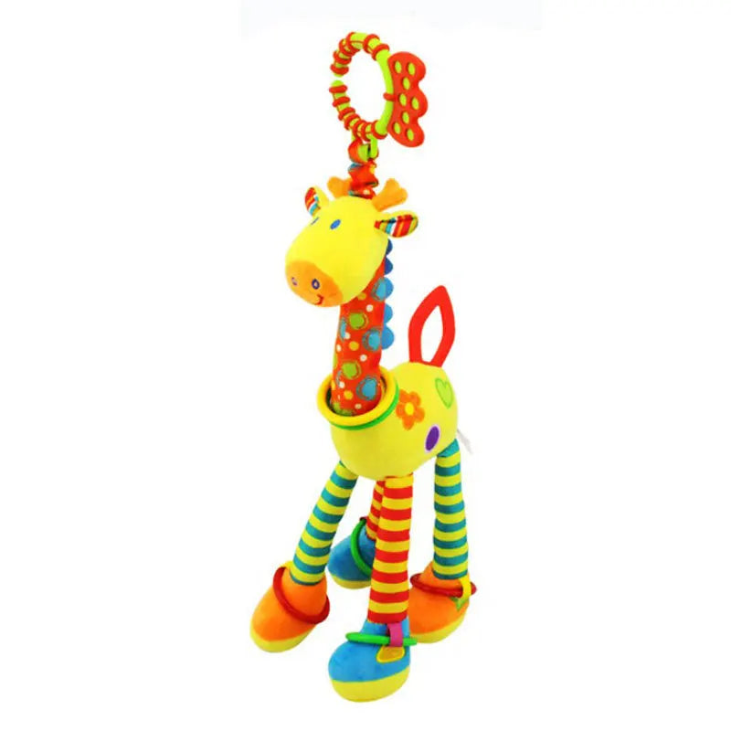 Soft Infant Crib Bed Stroller Mobile Hanging Rattle Baby Educational Toys Brain Developmental Hand Grip Cute Stuffed Animal Toys