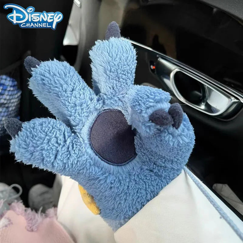 Disney Stitch Gloves Cartoon  Stitch Paw Claw Blue Gloves Plush Mittens Winter Warm Glove Kids Adult Winter Hand Warmer Gifts