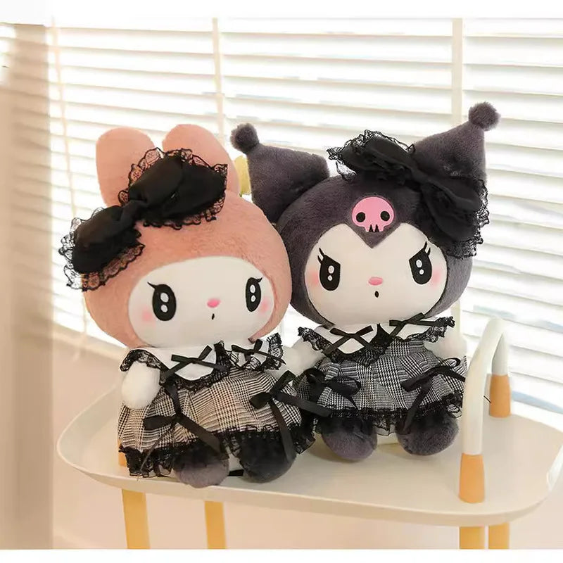 Surrounding Toys Gothic Style Kuromi Melody Plush Toy Dolls Sanrio Plush Dolls Wholesale Gifts For Girls Cute Pillows Pp Cotton