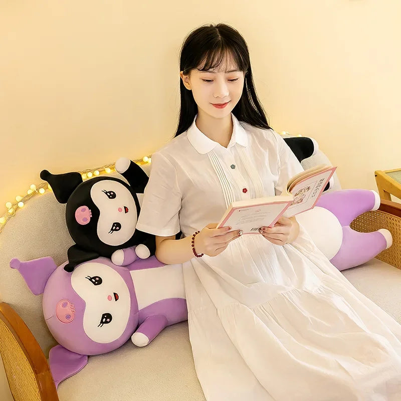 70cm Cute Sanrio Kuromi Plush Toy Kawaii Little Devil Long Sleep Pillow Cartoon Large Size Bed Plush Soft Stuffed Doll Kid Gifts