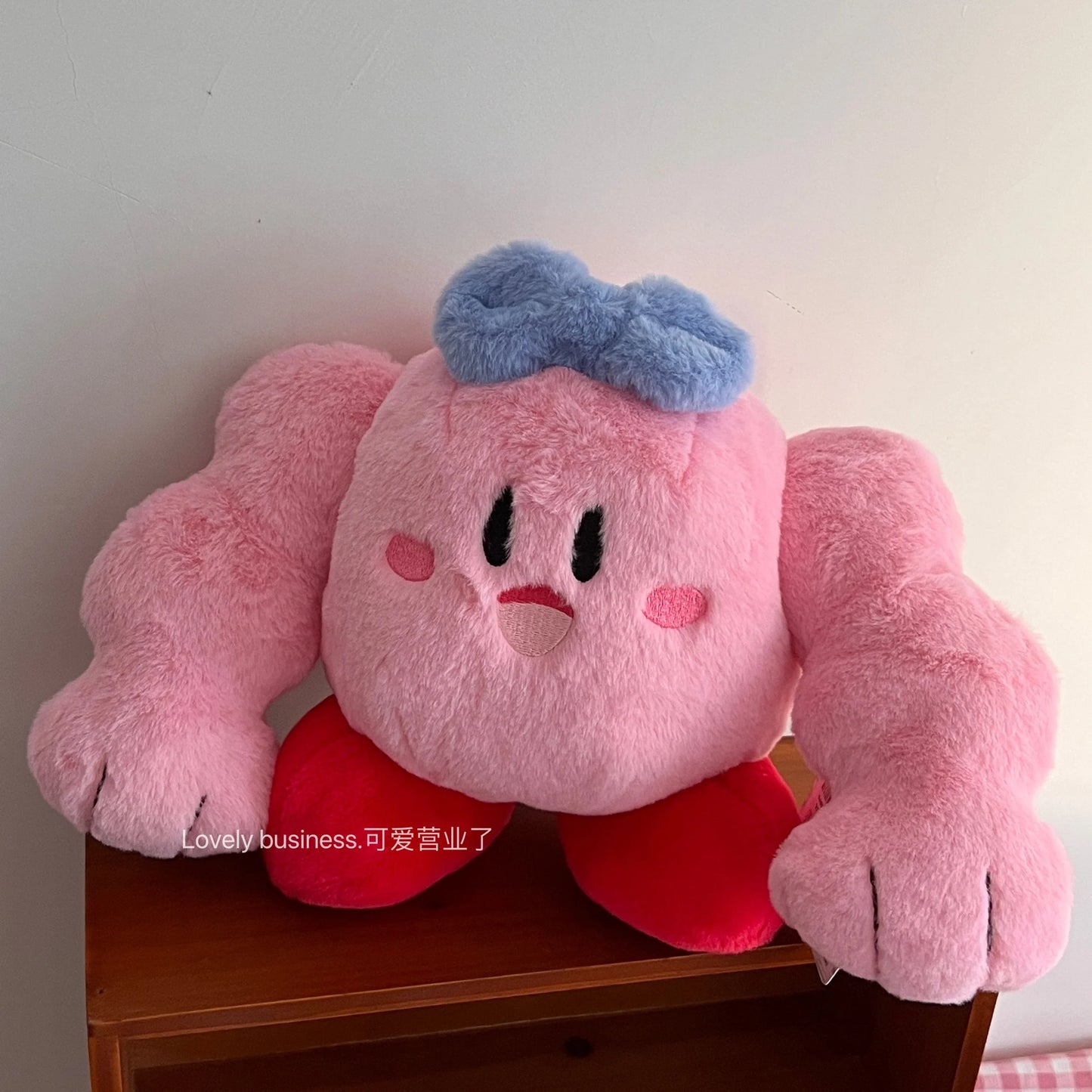 Anime Muscle Kirby Plush Toys Kirby Stuffed Animal Doll Fluffy Pink Plush Doll Pillow Room Decoration Toys For Children's Gift