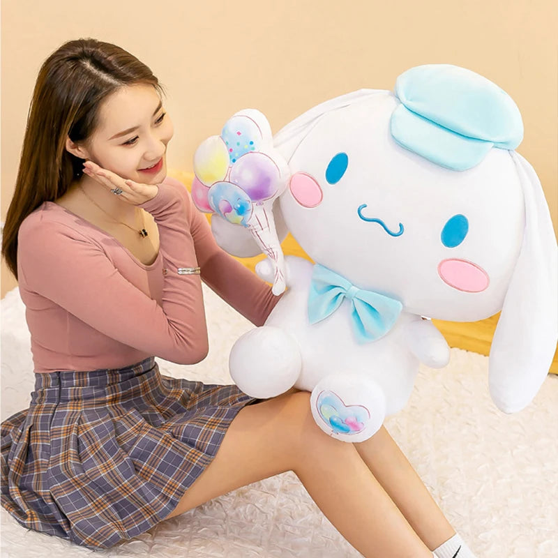 Sanrio Plush Stuffed Toy Kawaii Blue Balloon Cinnamoroll Plush Animal Friend Gift Children's Birthday Gifts Home Decorati