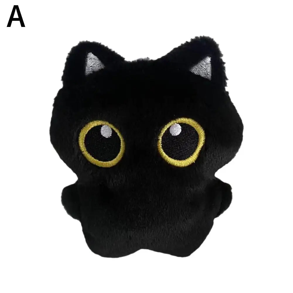 Cute Black Cat Plush Toy Doll Small Pendant Cuddly Ins Black Cat Plush Toy Backpack Bag Decor Doll For Boy Girl Birthday Gifts