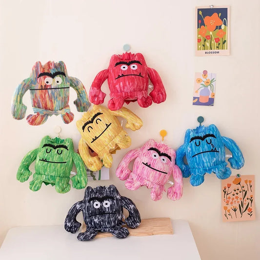 Soft The Color Monster Plush Toy Picture Book Stories Figure Doll Baby Appease Stuffed Pillow Room Decoration Birthday Gifts