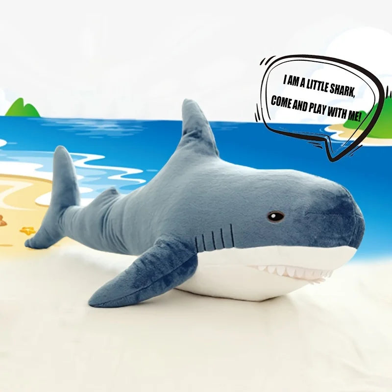 58CM Big Soft Simulation Cute Shark Plush Toys Kawaii Stuffed Kids Children Boys Girls Lovely Animal Pillow for Birthday Gifts