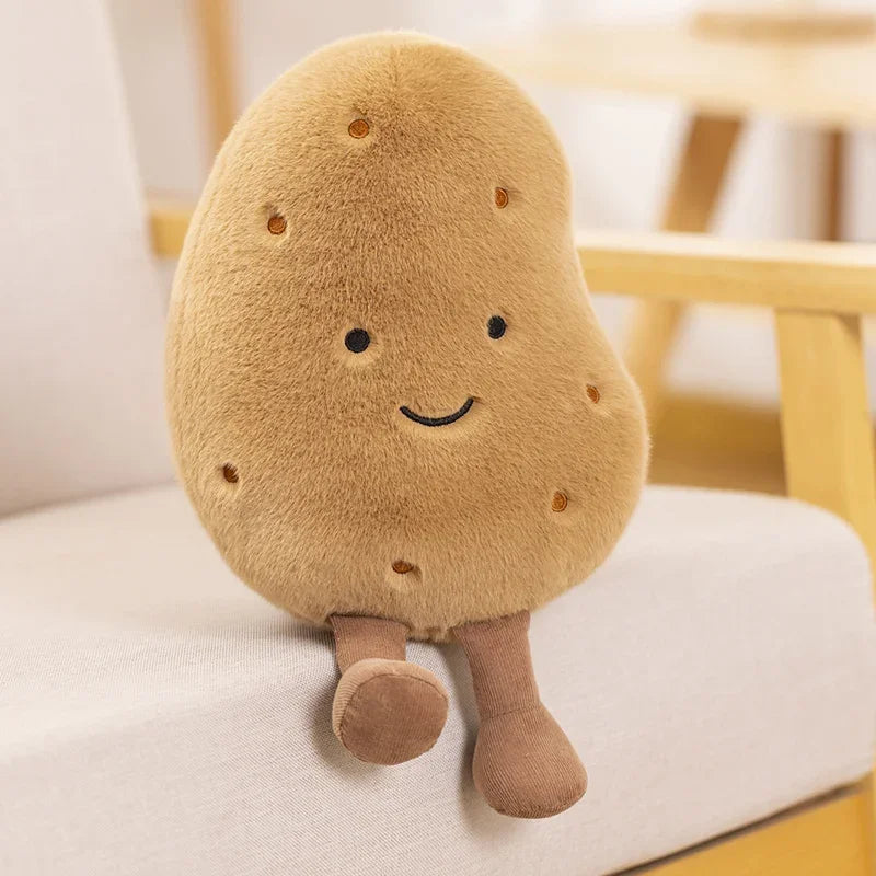 10/26cm Kawaii Potato Plush Toy Cute Sour Cucumber Dolls Plushie Stuffed Vegetable Toys Kids Baby Birthday Gift Valentine Easter