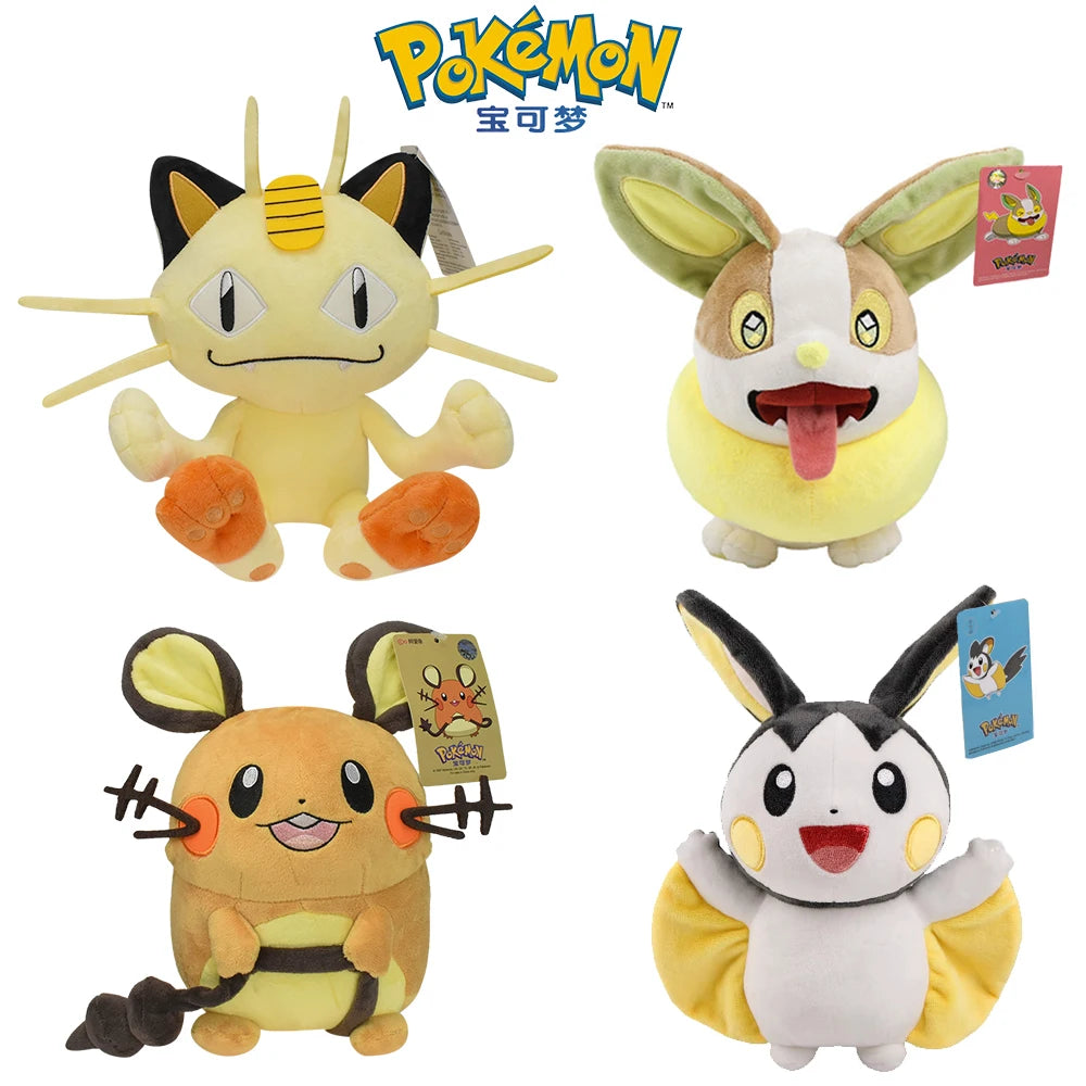 Pokemon Meowth Yamper Plush Toys Dedenne Emolga Anime Cartoon Soft Stuffed Dolls Cute Dog Cat Great Birthday Gift For Kids Girls