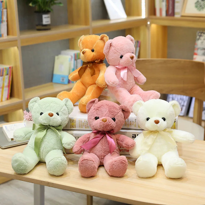 Cute Teddy Bear Plush Soft Stuffed Bear Animal Toy Plushie Kawaii Cat Baby Sleeping Toys Home Decor For Kids Girl Gifts