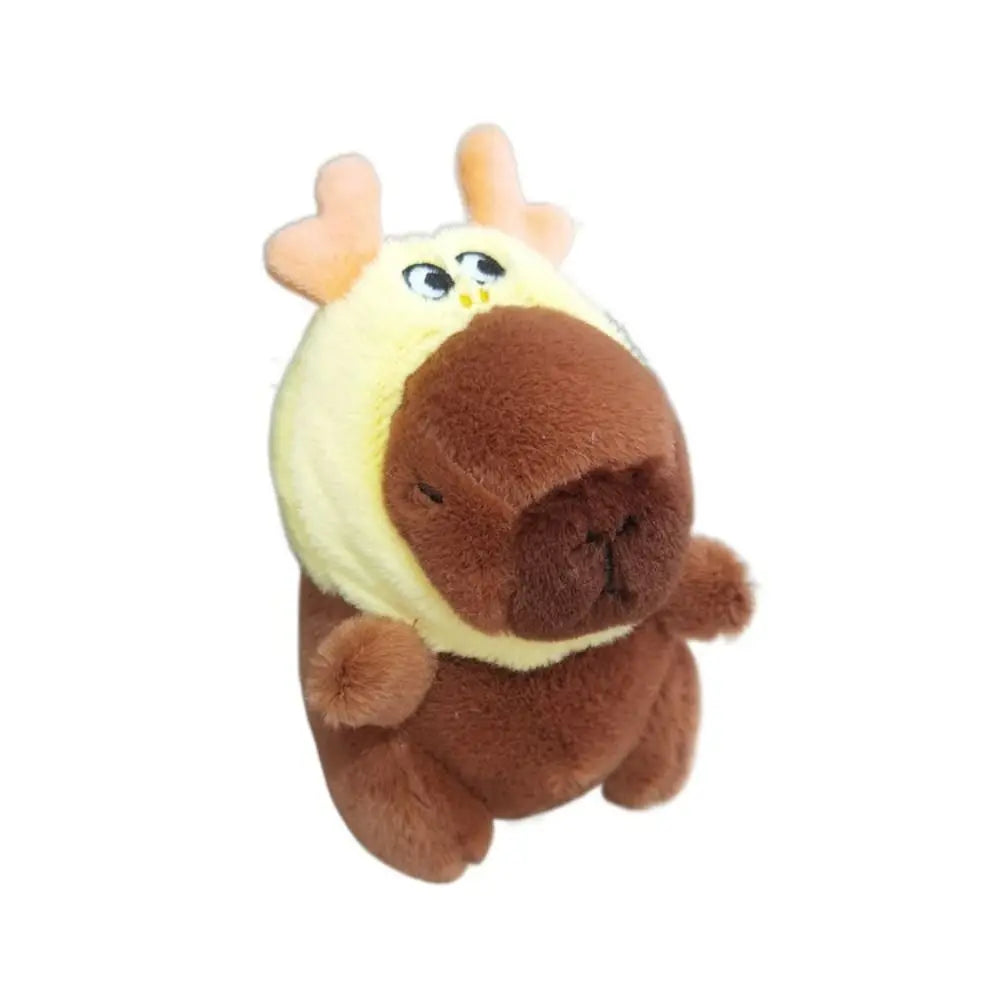 Multicolor Plush Capybara Keychain Cute Toy Cartoon Capybara Headgear Capybara Doll Accessories Guinea Pig Fluffty Animal Doll