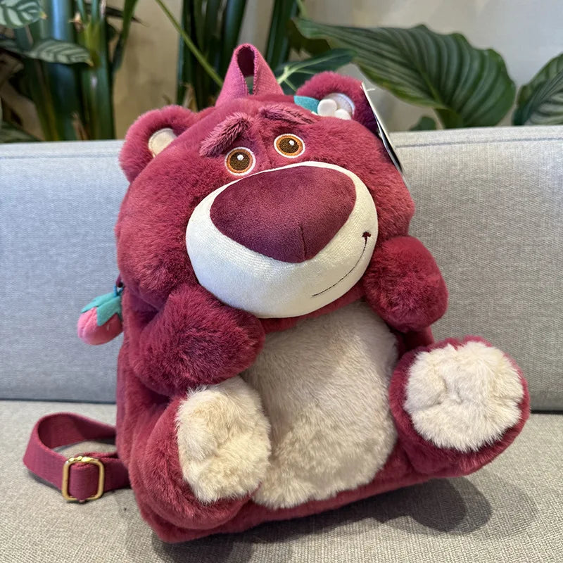 Disney Stitch Lotso Chip Plush Cartoon Soft Stuffed Fashion Bags Kawaii Anime Backpacks Gifts for Kids