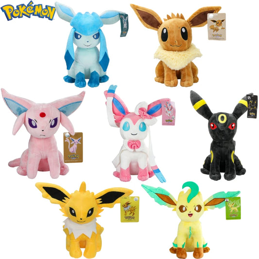 Oringinal Plush Toys Eevee Evolution Sylveon Umbreon Espeon Sylveon Glaceon Jolteon Stuffed Animals Peluche Dolls Gifts