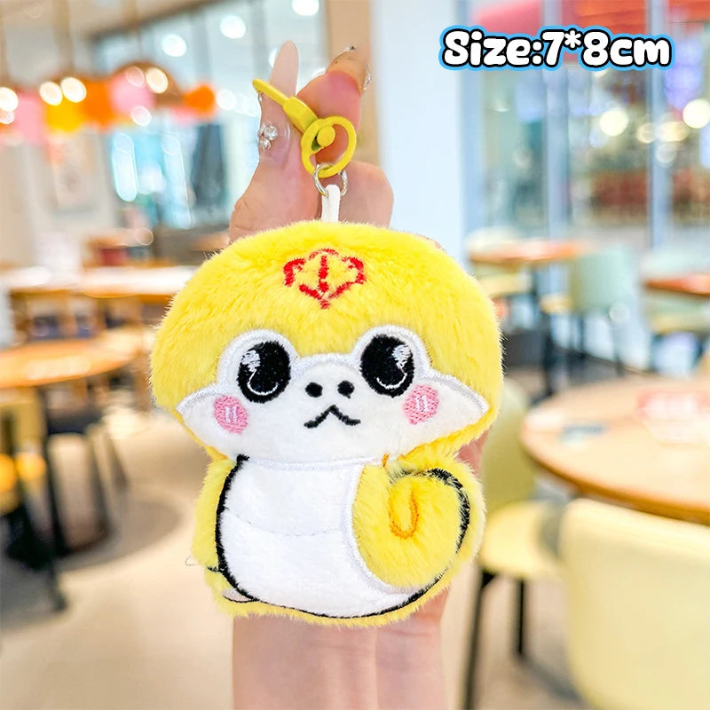 Chinese Style Cute Zodiac Snake Plush Keychain Cartoon Snake Pendant Keychain Bag Decoration Fashion Creative Snake Brooch