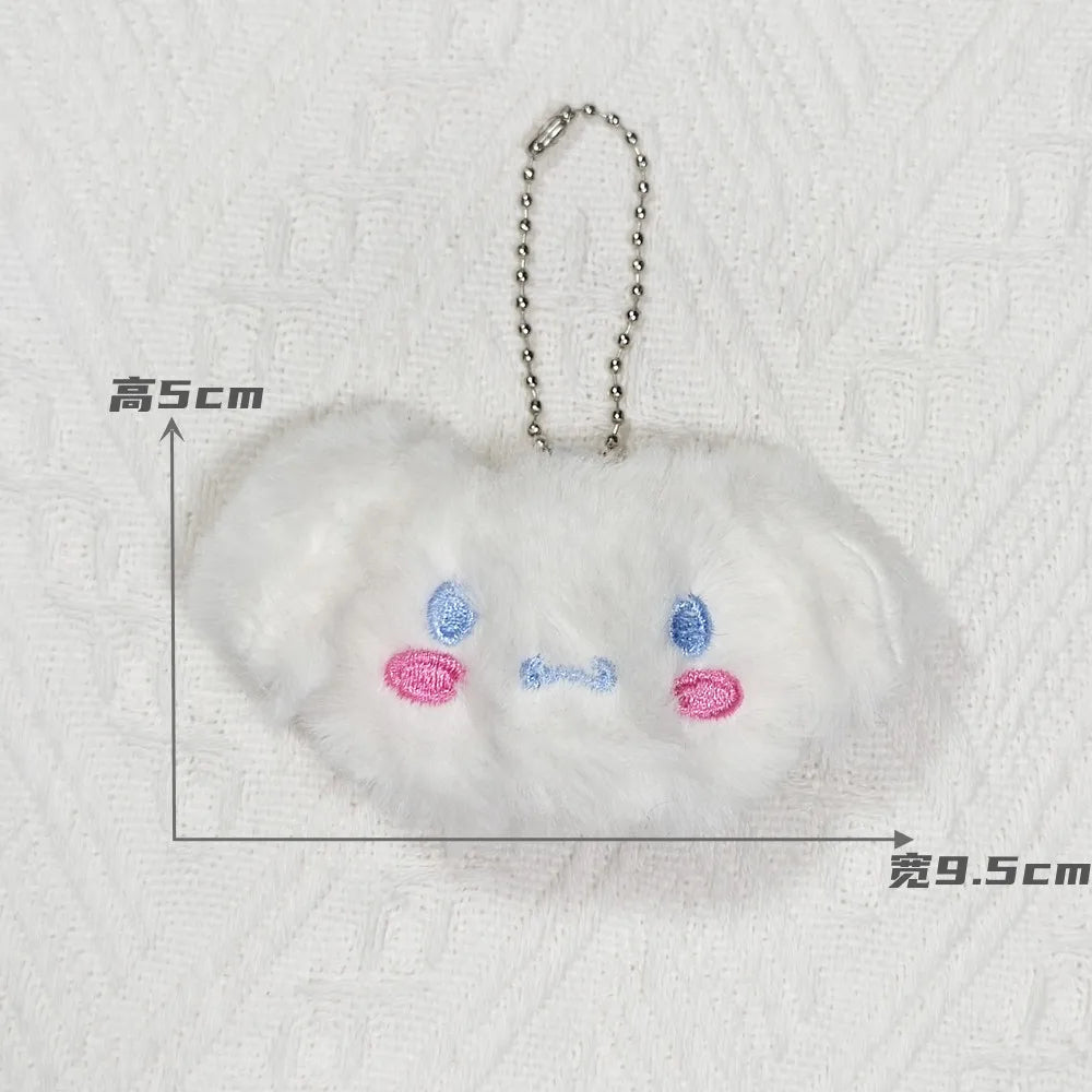 Sanrio Plush KeyChain Purse Bag Hello Kitty Doll keyring Anime Stuffed Backpack Pendant Melody Cinnamoroll Cute Wallet Girl Toy