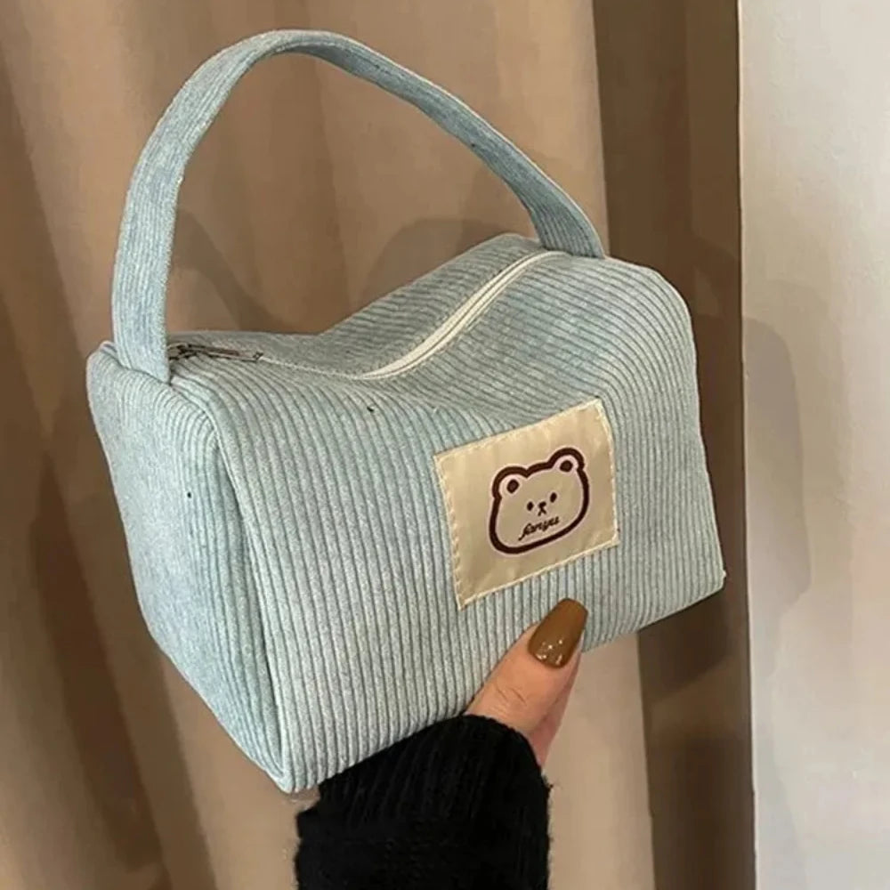 Cosmetic Bags for Women Plush Cute Handbag Summer Fashion Soft Comfortable Large Capacity Trendy Handbag for Women With Handle