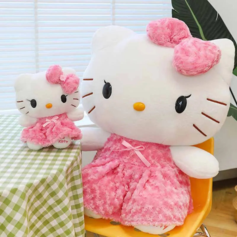 30cm New Sanrio Plushies KT Cat Dolls Cute Kitty Cat Plush Toys Gifts Girlfriend's Birthday Gift Room Decoration Pillow