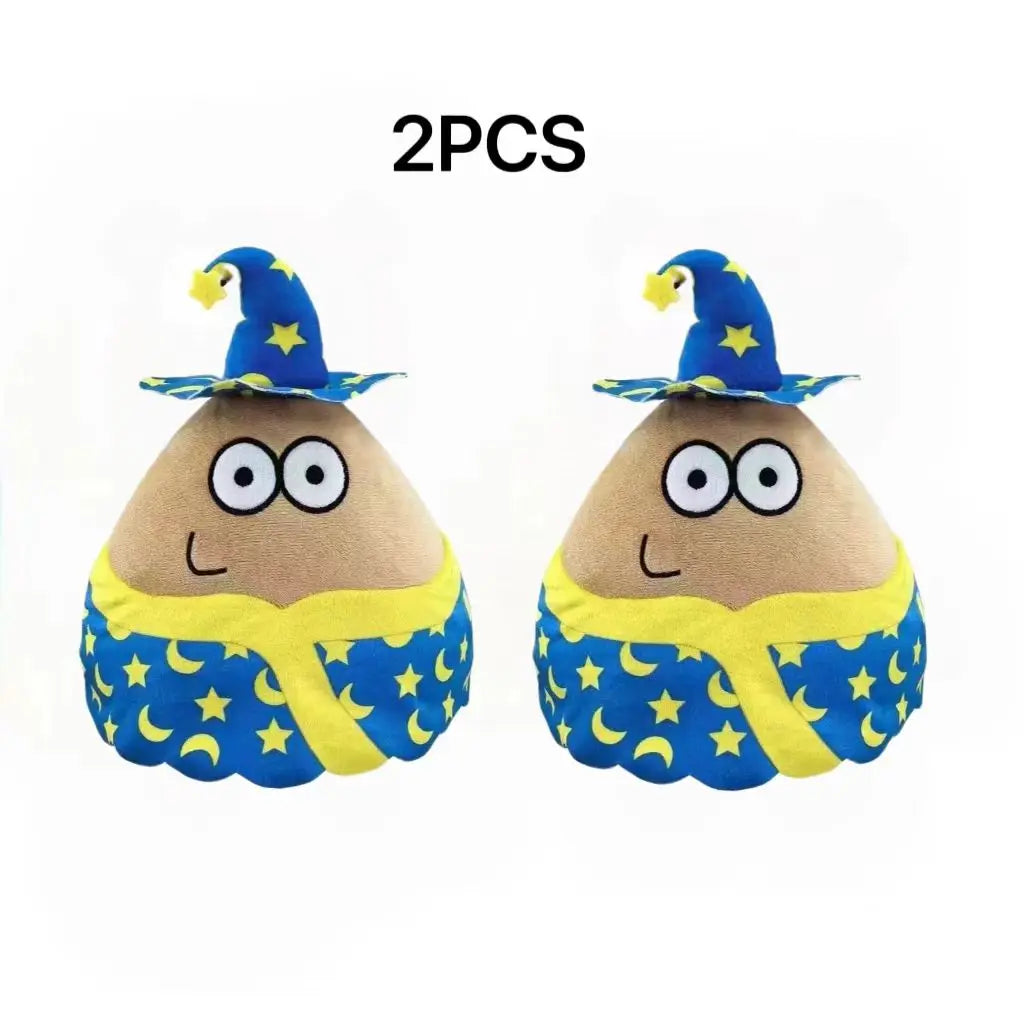 New 2024 color Pou Plush Cartoon Alien Toy Kawaii Stuffed Animal Doll Hot Game Figure Gifts for Fans 21CM