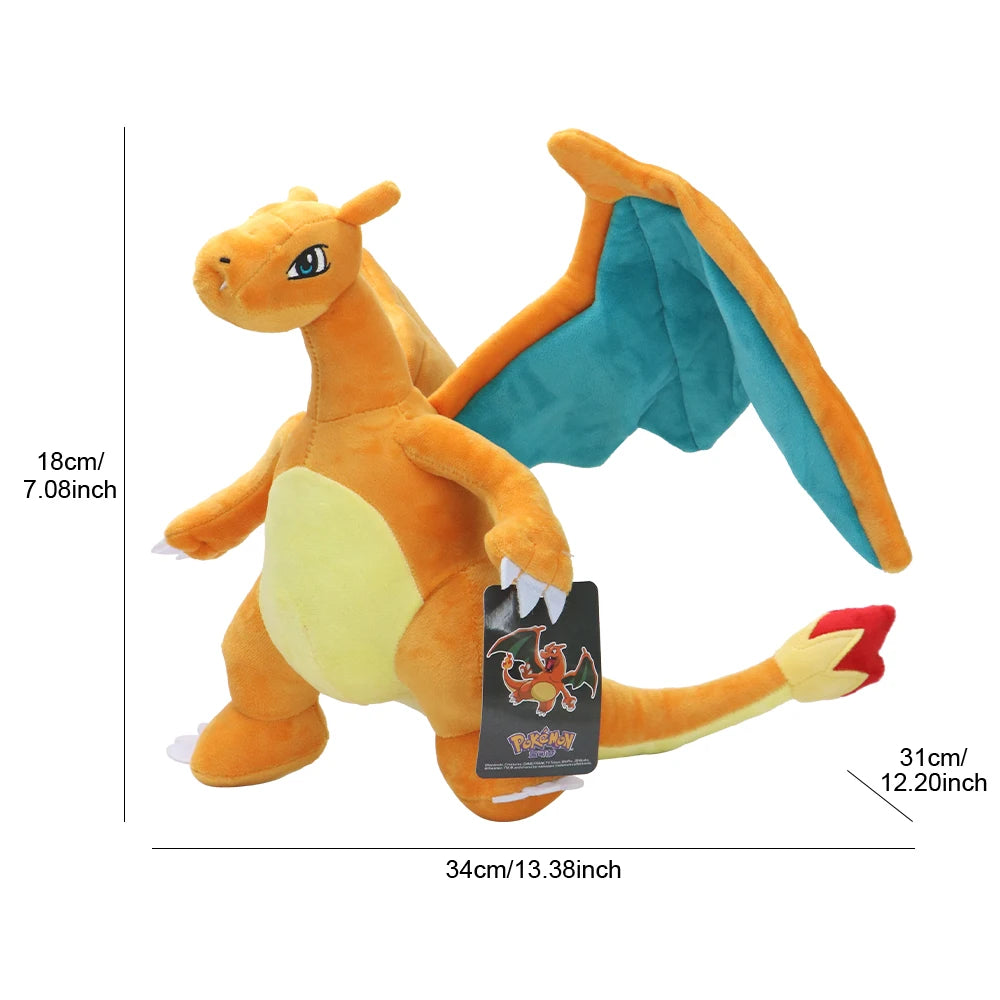 Shiny Charizard Plush Toy Stuffed Animal,Game for Collectible, Soft Plushies for Gift,Cute Cartoon Character 12 Inch Plushies