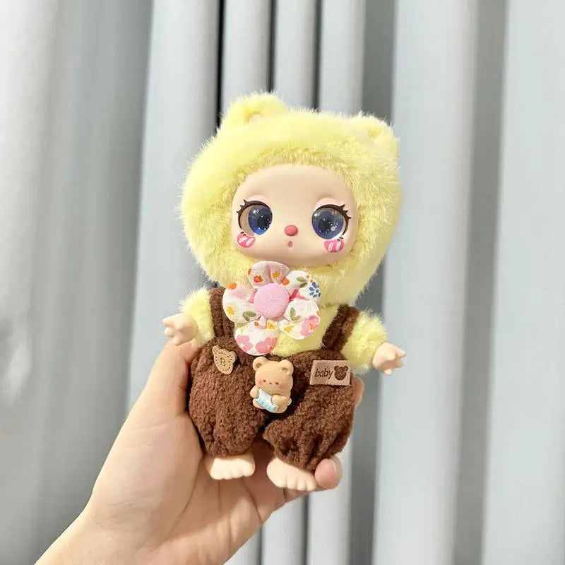 16cm Mini Plush Doll'S Clothes Outfit Accessories For Liila LUCKY CAT Idol happy bear overalls Clothing Gift