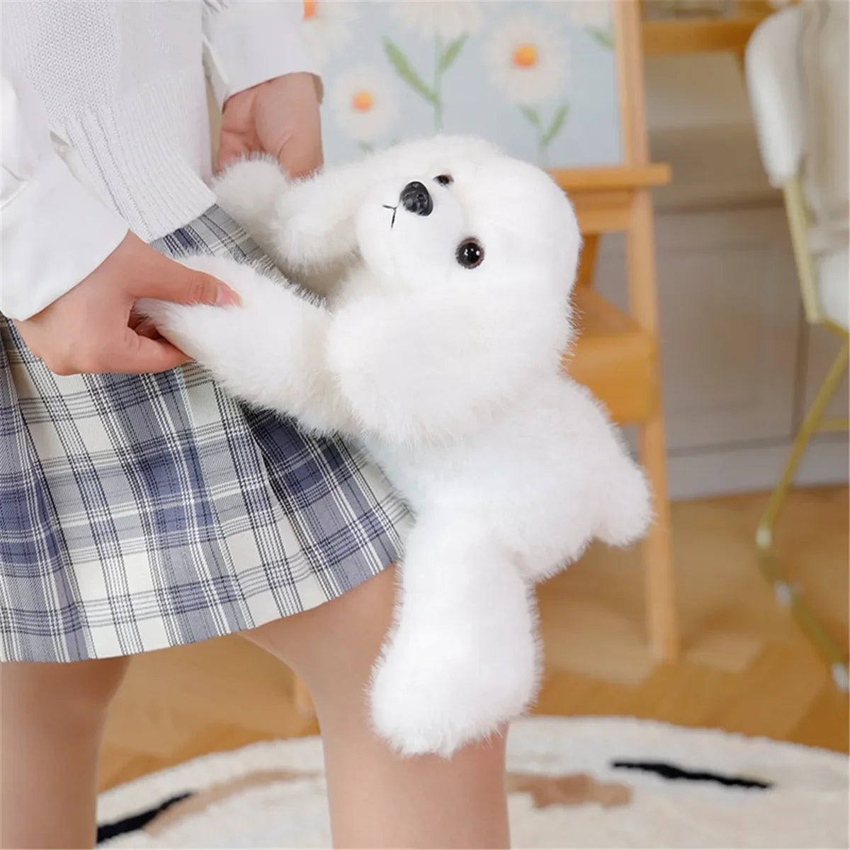 30cm Creative Realistic  Dog Lucky Simulation Dog Poodle Plush Toys Handmade Realistic Figure Toy Plush Stuffed Animals