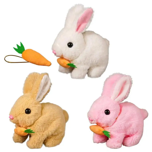 Walking Bunny Toy Interactive Electronic Pet Plush Bunny Toy With Sounds Interactive Learning Development Toy With Wiggle Ears