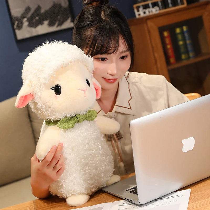 25/35/50/80cm Lovely Soft Stuffed Curly Sheep Toys Plush Animals Lamb Doll Room Decor Baby Kids Appease Peluche Nice Gift