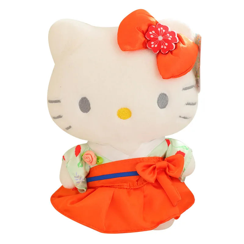 Lovely kimono Hello Kitty Plush Toy Stuffed Anime Japanese Style Hello Kitty Plushies Kawaii Doll Birthday Gifts Girl